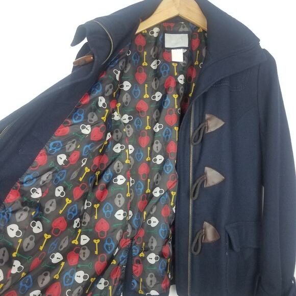 dELiA*s | Dark Blue Jacket Wool Blend Zipper - Picture 5 of 6